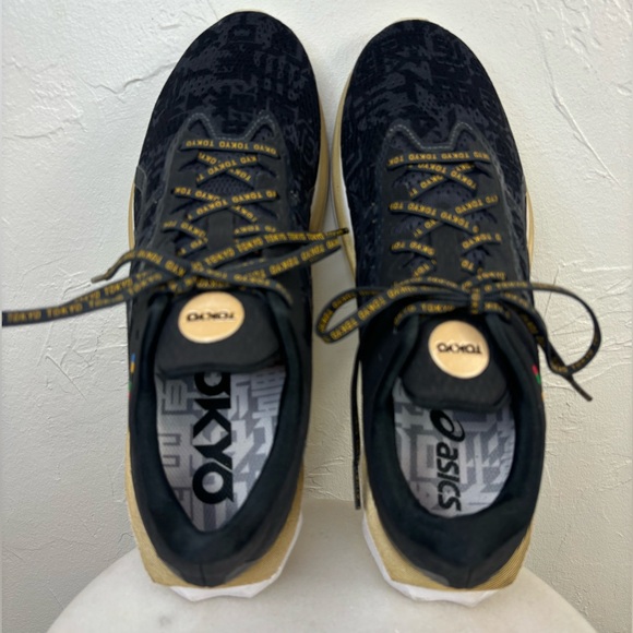 ASICS Tokyo Running Shoe Sneaker Black Orange Workout Athleisure Women's Size 9 - Picture 9 of 12